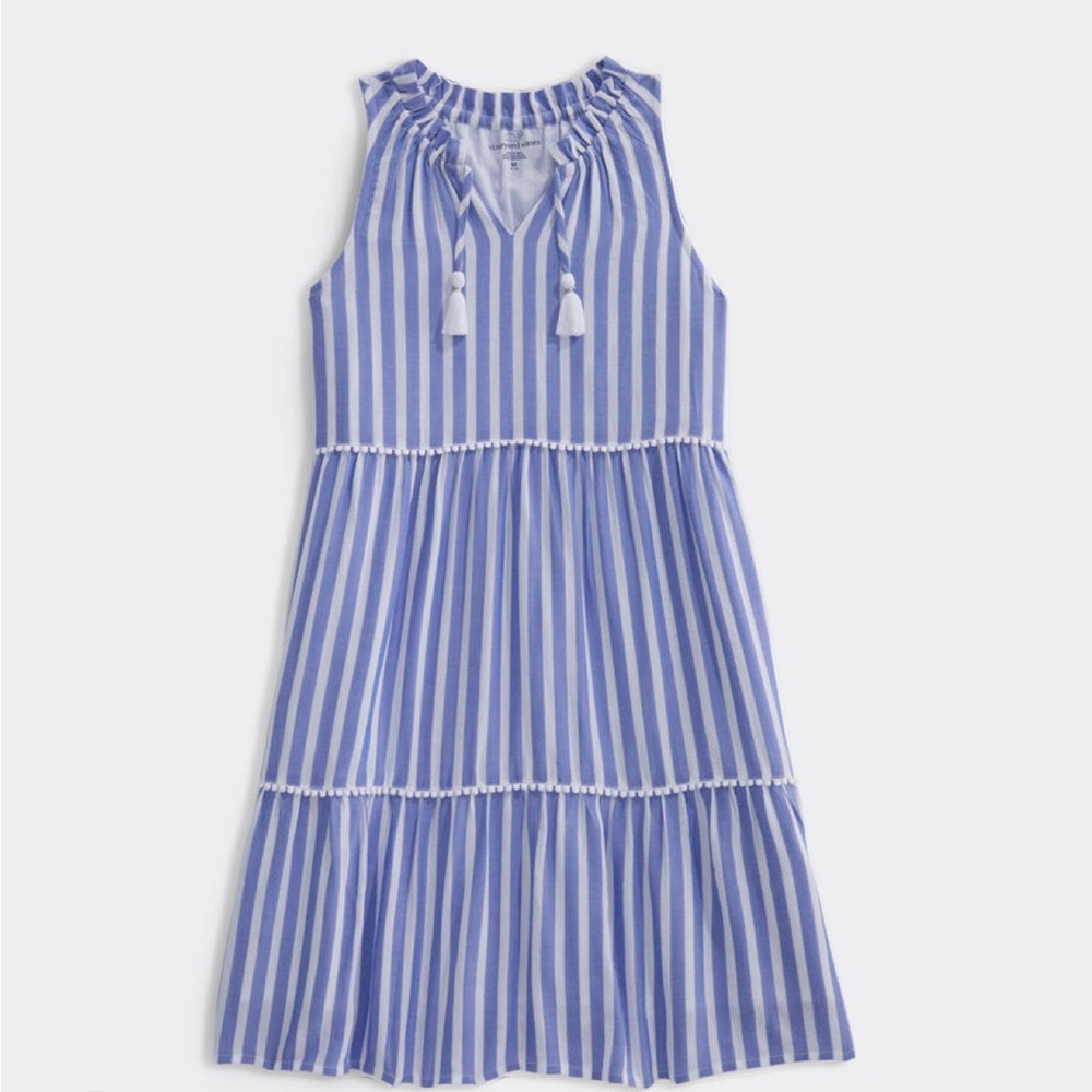 Vineyard Vines Blue Striped Dress Size XS 5-6